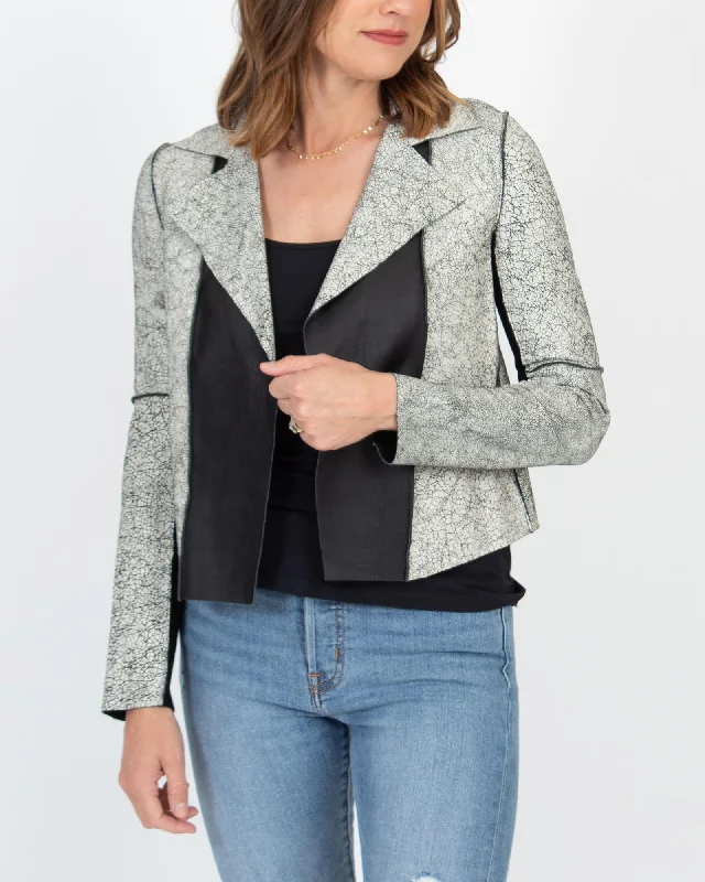 Reversible Crackled Leather Jacket