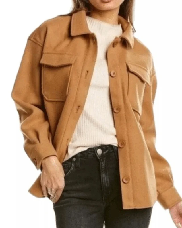 Camel Tan Button Up Shacket