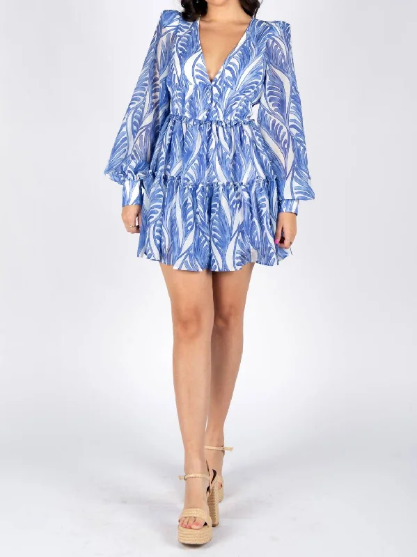 Flash Sale Mykonos Palms Margo Mini Dress In Blue