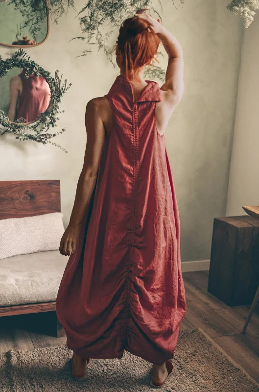 Special Savings Cowl Neck Linen Dress