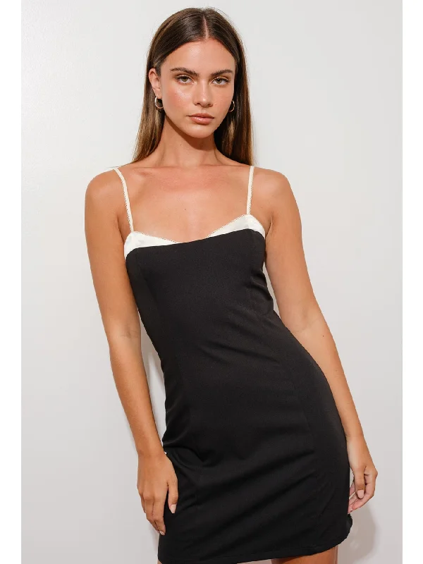 Reduced Prices Pretty Garbage Pikaboo Bra Mini Dress In Black