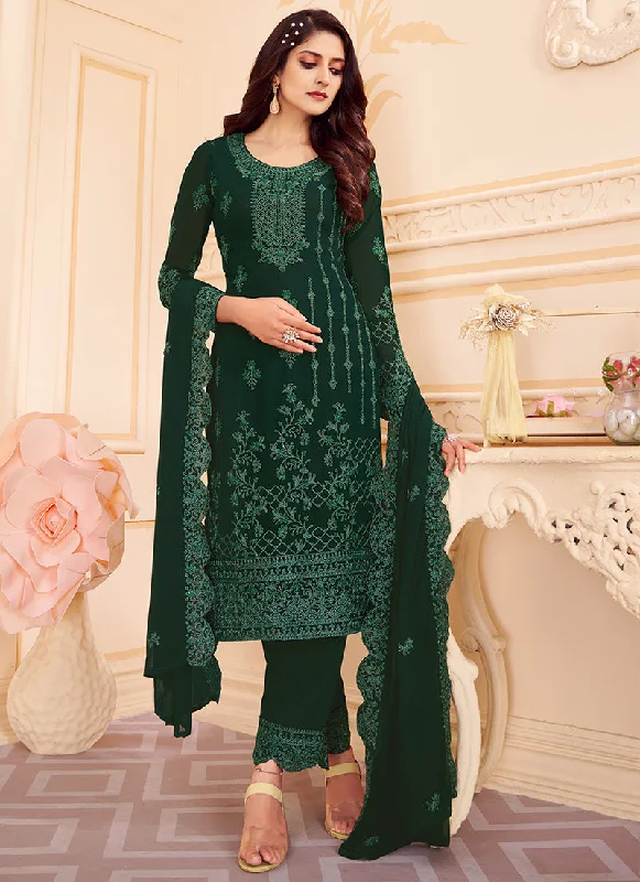 Price Fest Green Georgette Embroidered Eid Salwar Kameez