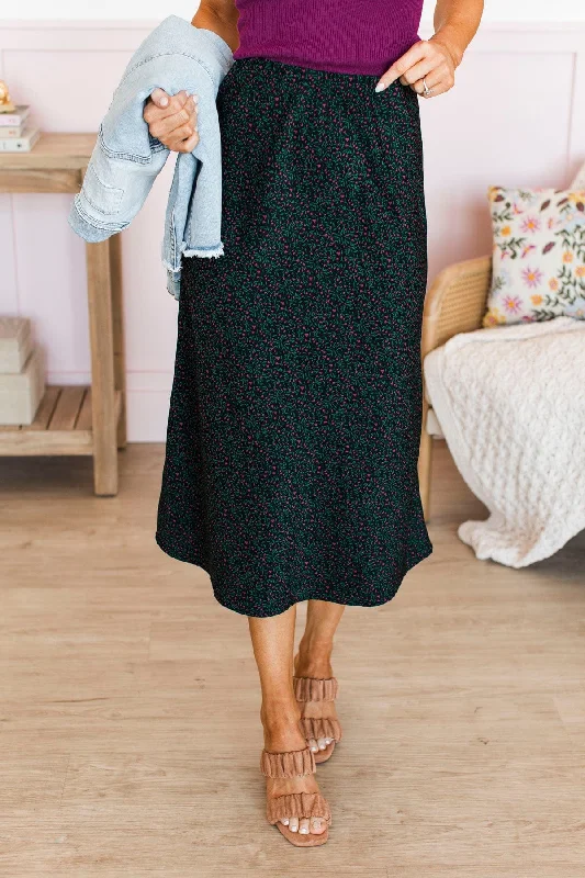 Instant Discount The Best Yet Floral Skirt- Black