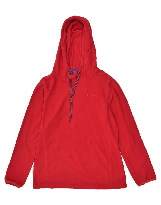 MOUNTAIN WAREHOUSE Womens Hooded Fleece Jumper UK 14 Large Red Polyester