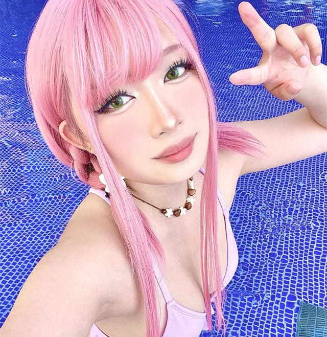 Early Access Review for Lolita pink long straight wig yv42088