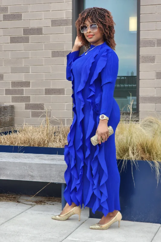 Price Cut ELEGANCE PARTY DRESS /BLUE