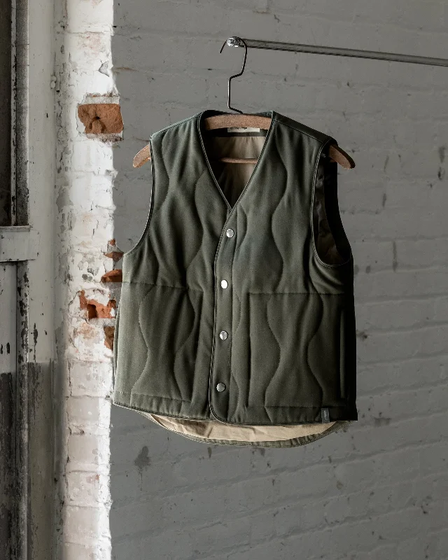 The Womens Quilted Wool Vest