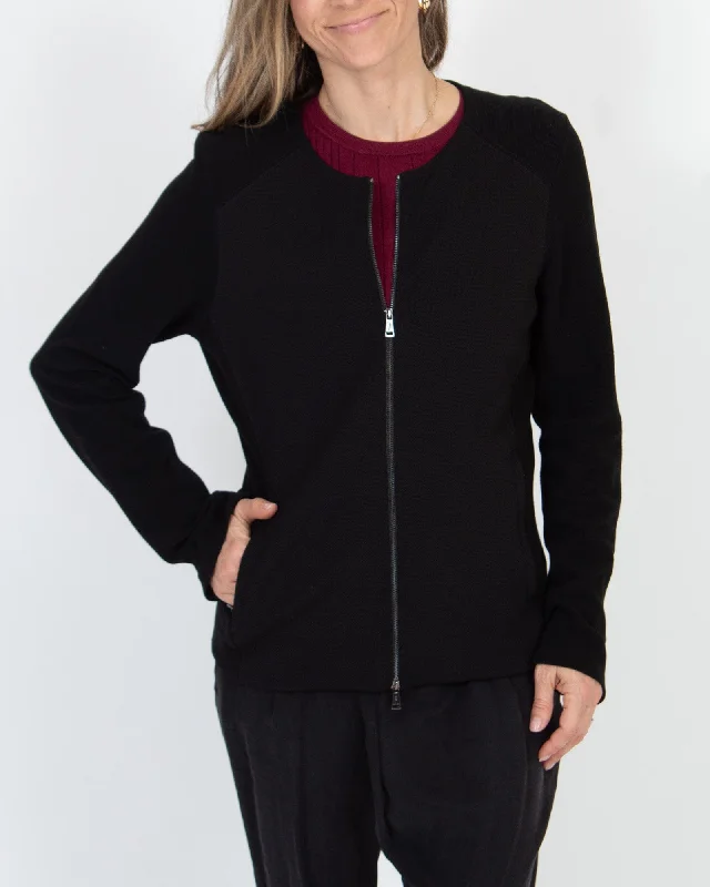 Black Knit Stretch Jacket