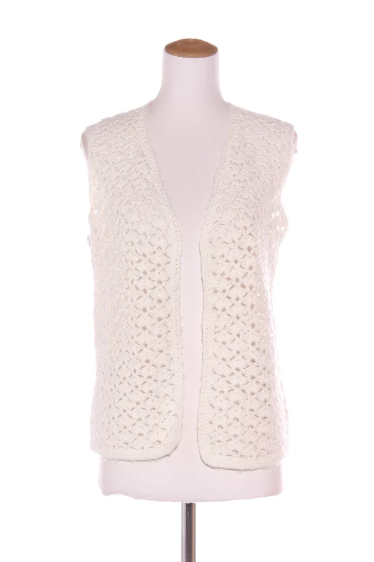 Creamy white crochet vest! 10-14