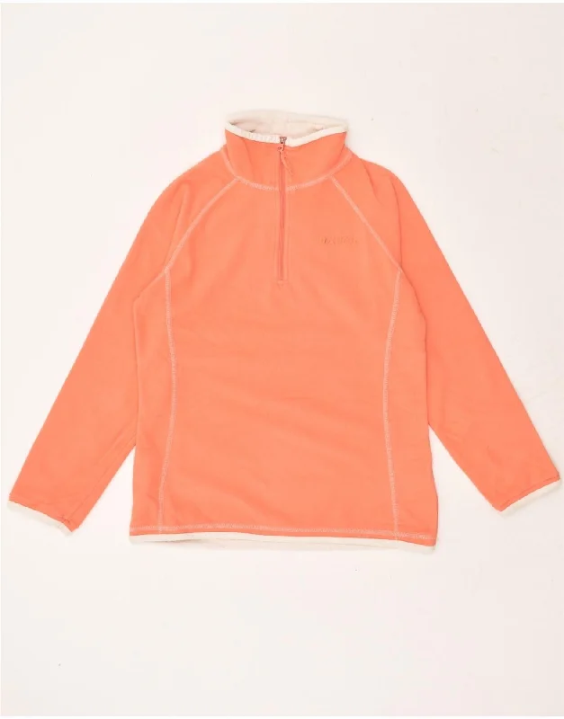 MOUNTAIN WAREHOUSE Womens Zip Neck Fleece Jumper UK 8 Small Orange