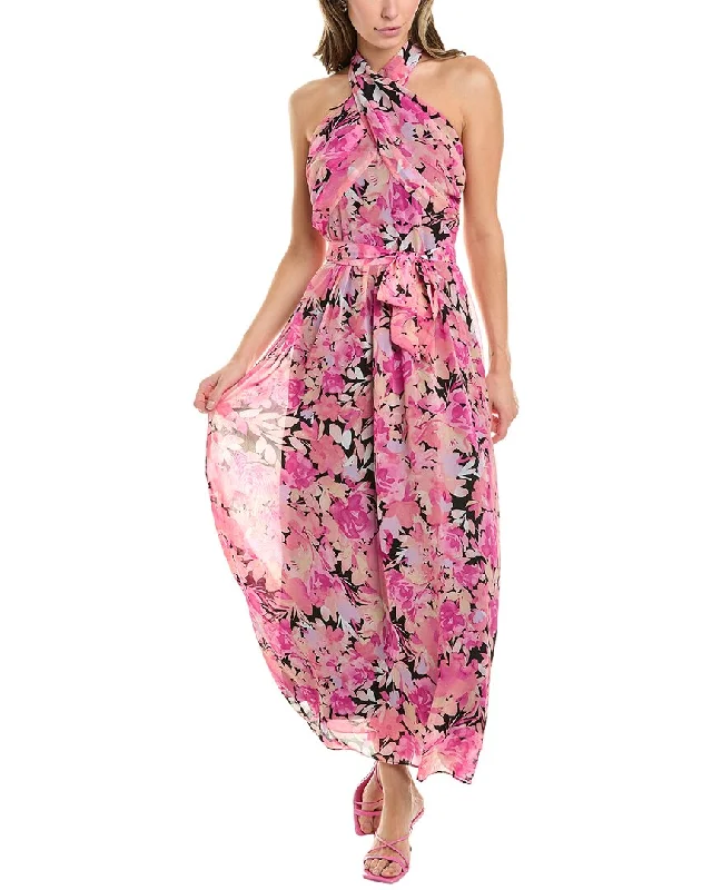Price Drop London Times Halter Maxi Dress