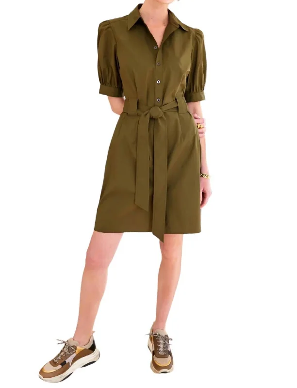 Deep Discounts Piper Mini Dress In Olive