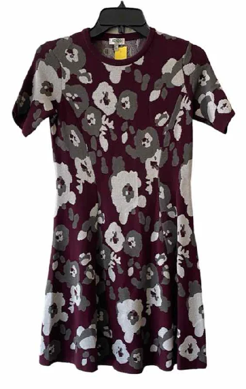 Best Bargains Kenzo Maroon multi Size XS Dress