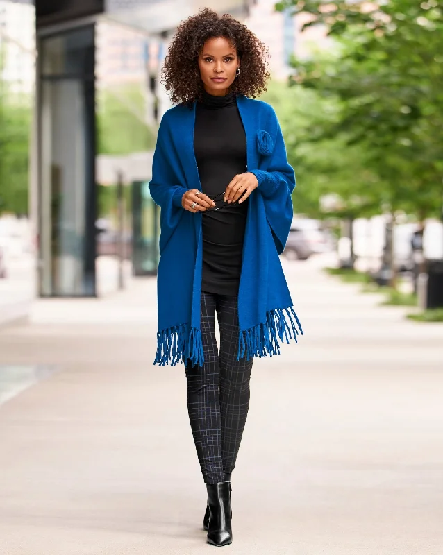 New Markdowns Aspen Plaid Knit Pull On Ponte Legging Black/Light Blue