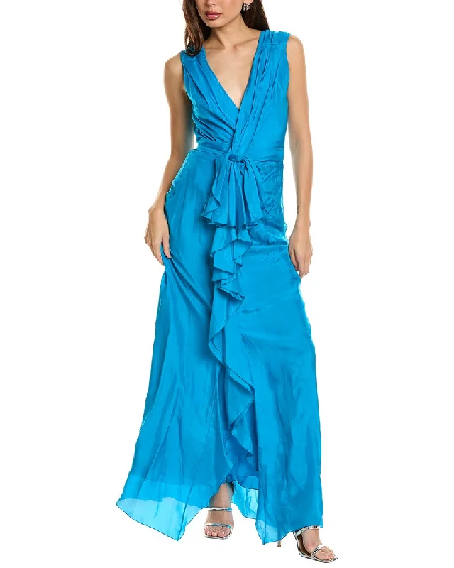 Deal of the Day Alberta Ferretti Cascading Silk Gown