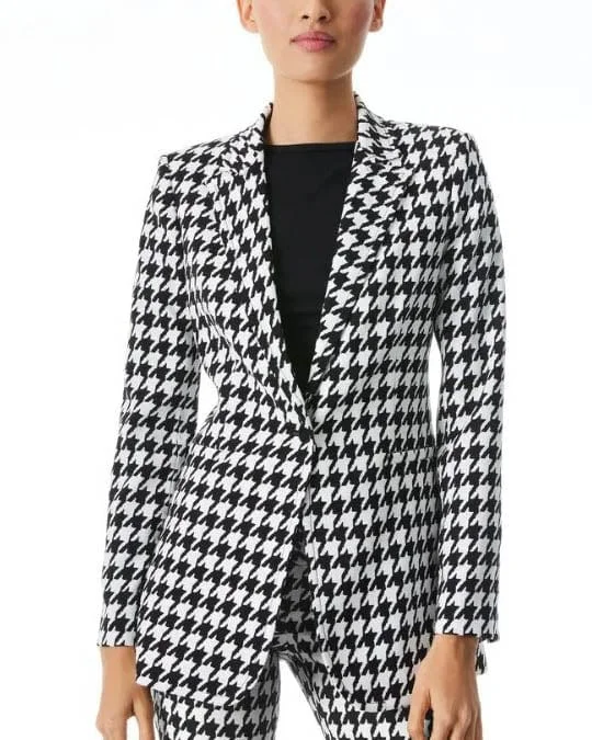 "Breann" Houndstooth Blazer