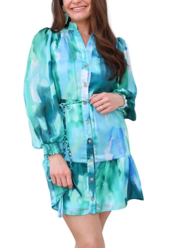 Early Access Bailey Dress In Blue Multi