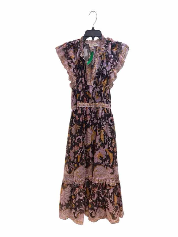 Buy Now ULLA JOHNSON Purple and Black Size 2 Dress