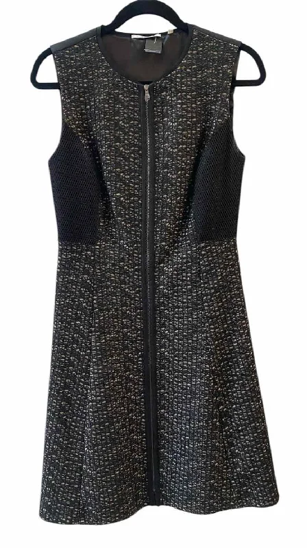 Inventory Reduction T Tahari Black & Beige Size 6 Dress
