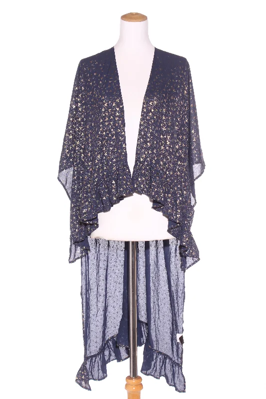 AUGUSTINE - Heart print ruffle trim kimono! 8-16