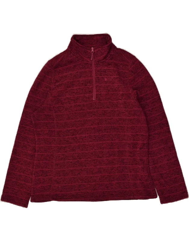 MOUNTAIN WAREHOUSE Womens Zip Neck Sweatshirt Jumper UK 16 Large Burgundy