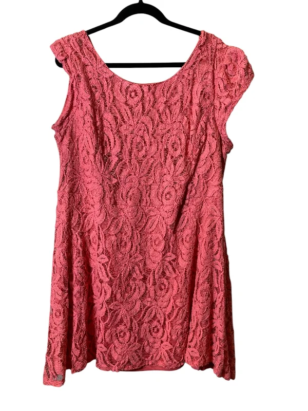 Great Bargains Dress Casual Midi By Cmc In Pink, Size: 3x