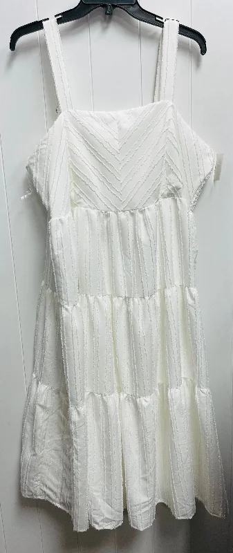 Discount Extravaganza Dress Party Midi By Indigo Soul In White, Size: 2x