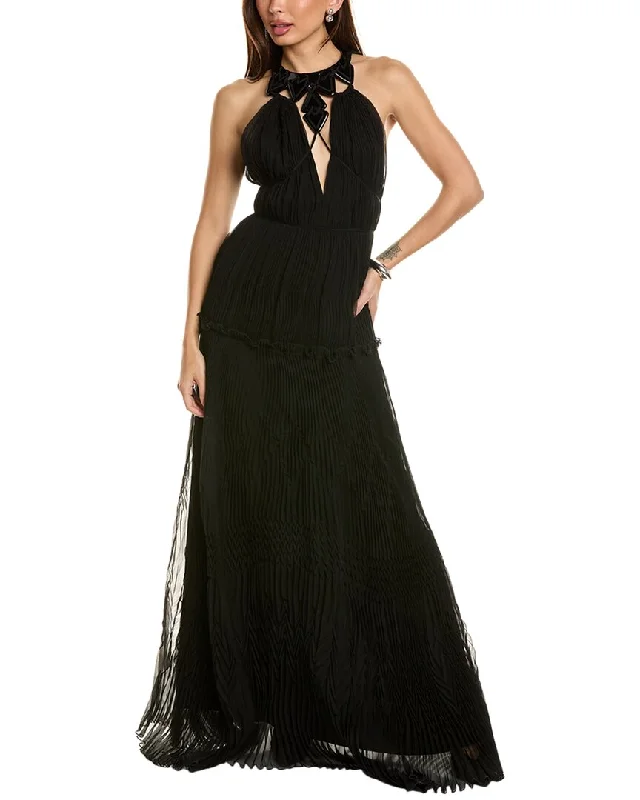 Early Bird Discount Alberta Ferretti Silk Tulle Gown