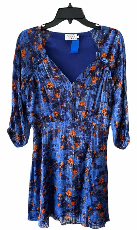 Referral Discount Tanya Taylor blue and orange Size 6 Natalia Dress