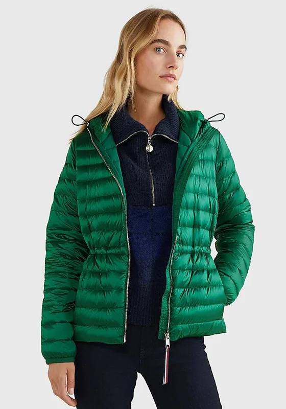 Tommy Hilfiger Womens Down Filled Jacket, Prep Green