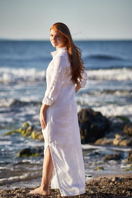 Early Access Linen Shirt Dress