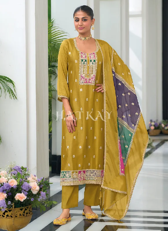 Price Reduction Yellow Salwar Kameez Suit