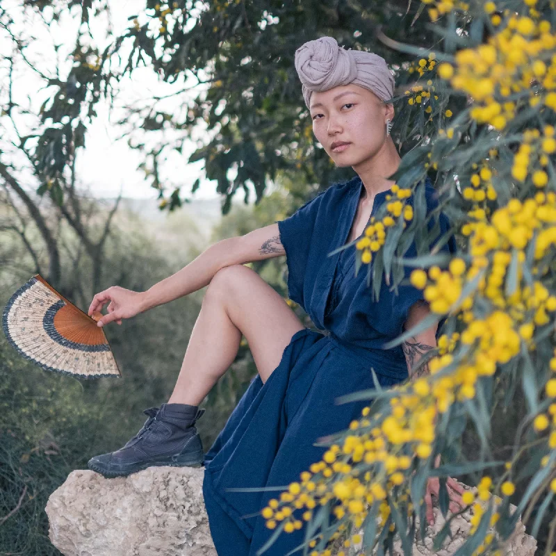 Deep Discounts Wrap-Up Nomad Vest Dress - Navy Linen