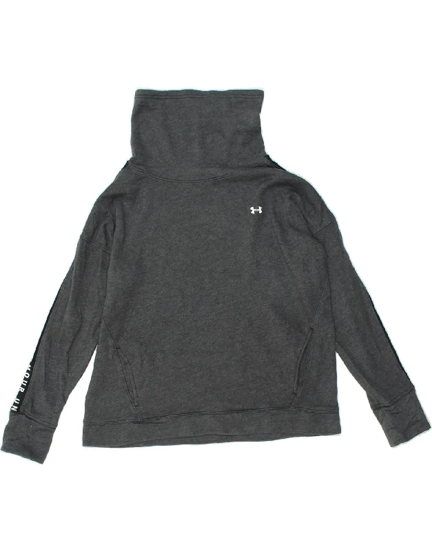 UNDER ARMOUR Womens Sweatshirt Jumper UK 16 Large Grey