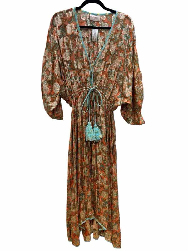Crazy Deals Miss June Orange and Green Size No Label Dress