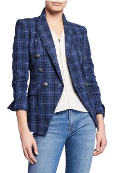 "Miller Plaid Wool-Blend Dickey Jacket"