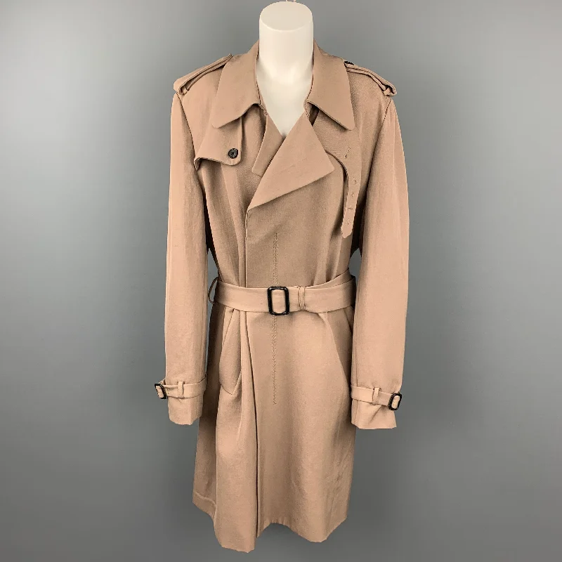 3.1 PHILLIP LIM Size M Khaki Wool Belted Trench Coat