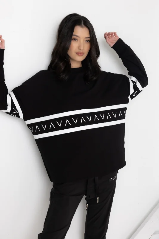 JENGA Long Sleeve Top Black