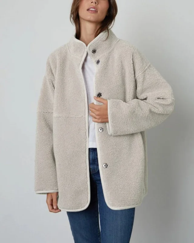 "Albany Reversible" Faux Shearling Jacket