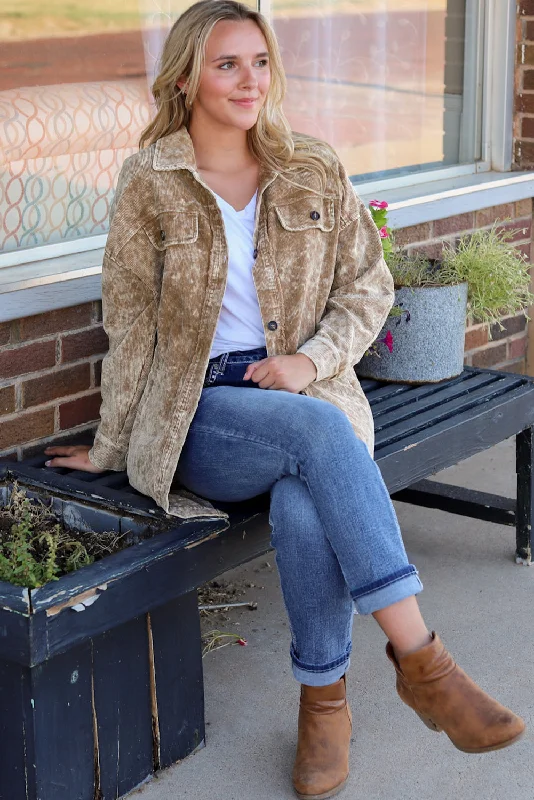 Distressed Corduroy Jacket