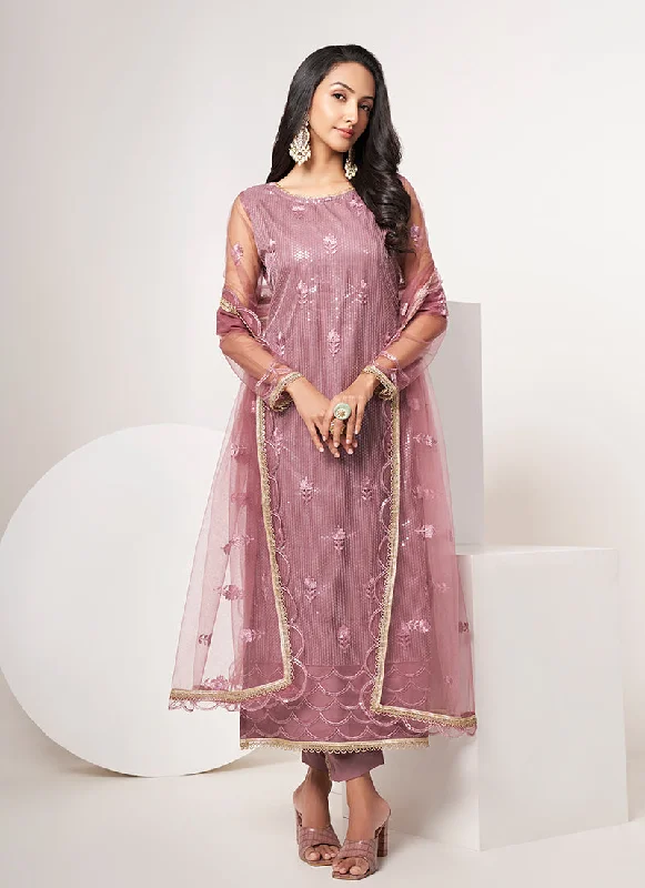 Seasonal Clearance Purple Sequence Embroidery Festive Salwar Suit