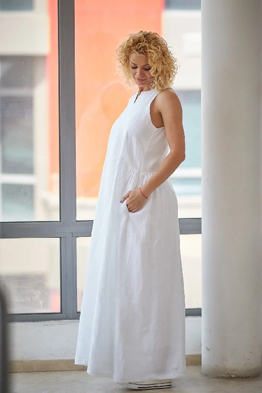 Quick Sale Linen Floor Length Gown