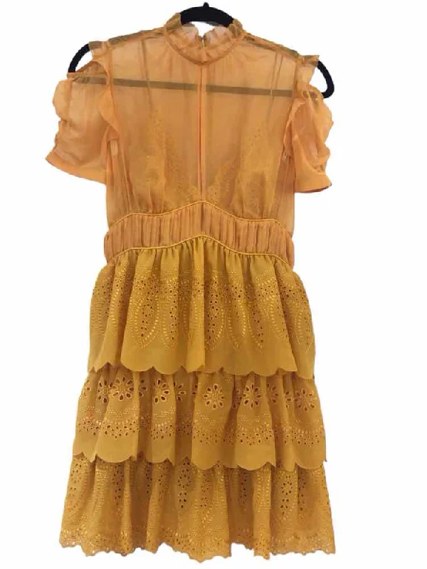Shop and Save Self-portrait Mustard Size 4 Dress