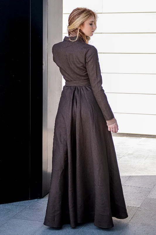 Exclusive Offers Linen A-Line Maxi Dress