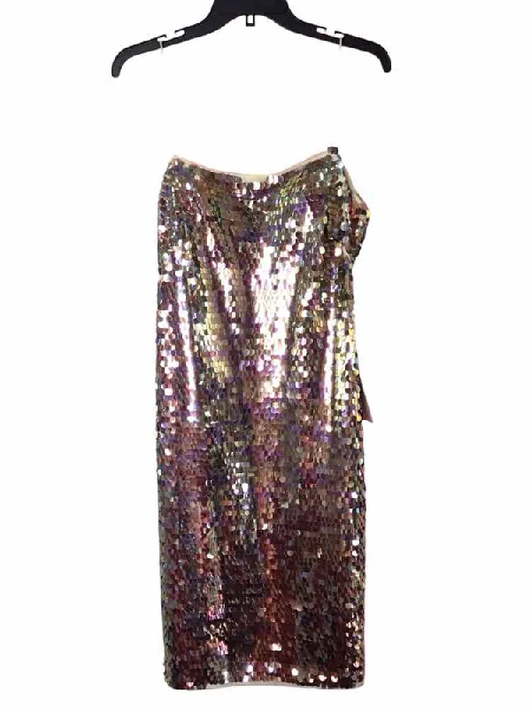 Overstock Aidan Mattox green gold Size 10 Dress