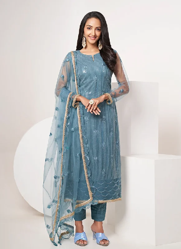 Price Blitz Blue Sequence Embroidery Festive Salwar Suit