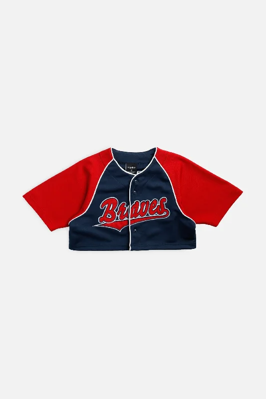 Rework Crop Atlanta Braves MLB Jersey - XS