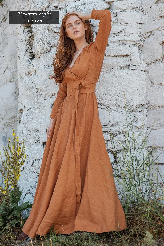 Deal of the Week Linen Maxi Dress with Tie Belt