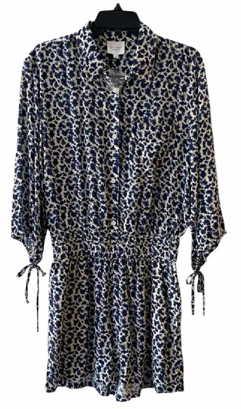 Deal Zone Sundays Blue and Cream Size S Romper