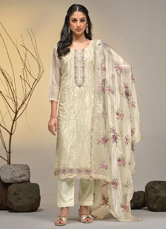 Don't Wait Ivory White Multi Embroidery Pakistani Salwar Kameez Suit